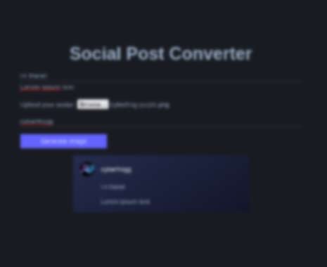 Social Post Converter - preview